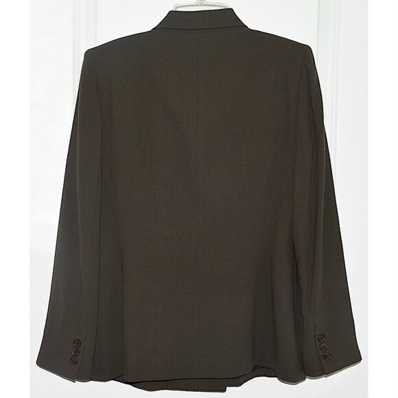 Anne Klein Vintage 90s / Y2K 100% Wool Double-Breasted Pantsuit - Picture 5 of 16